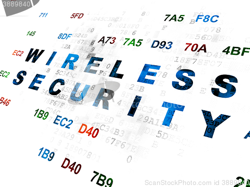 Image of Safety concept: Wireless Security on Digital background