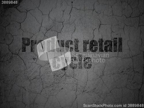 Image of Advertising concept: Product retail Cycle on grunge wall background