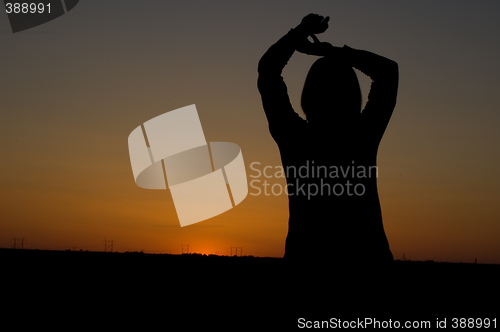 Image of Girl at sunset