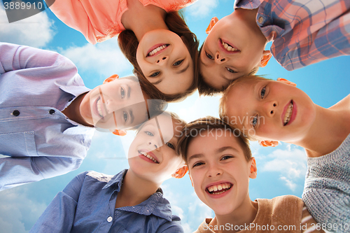 Image of happy smiling children faces