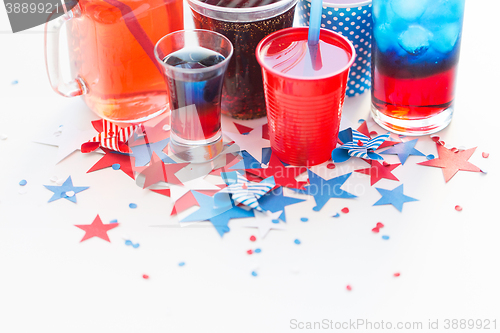 Image of drinks on american independence day party