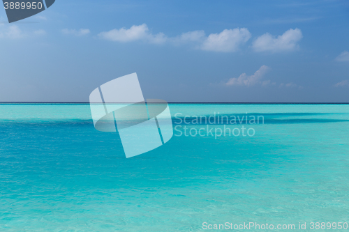 Image of sea and sky on maldives beach