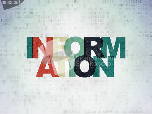 Image of Data concept: Information on Digital Data Paper background