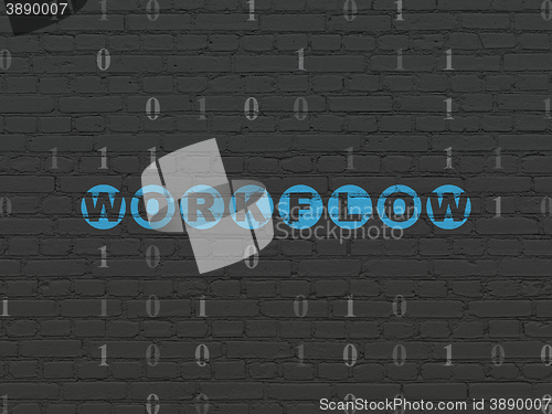 Image of Business concept: Workflow on wall background