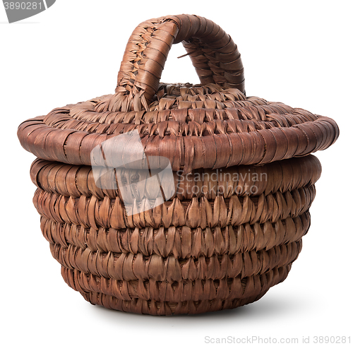 Image of Wicker basket isolated