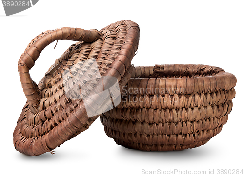 Image of Opened wicker basket