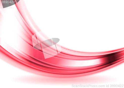 Image of Red shiny smooth wavy background