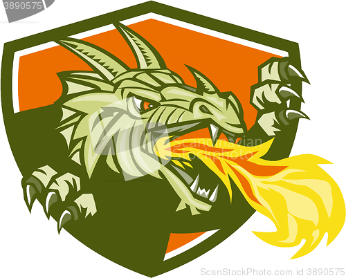 Image of Dragon Head Fire Crest Retro