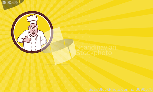 Image of Business card Chef Cook Thumbs Up Circle Cartoon