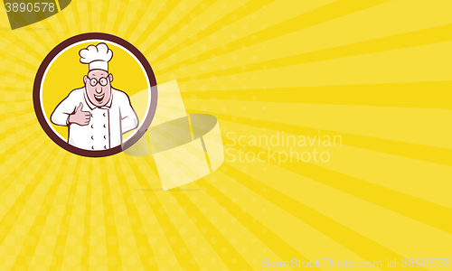 Image of Business card Chef Cook Thumbs Up Circle Cartoon