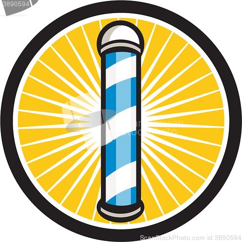 Image of Barber Pole Circle Retro