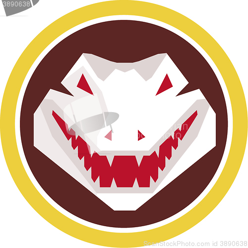 Image of Alligator Head Circle Retro