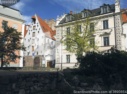 Image of medieval architecture buildings  capital Riga, Latvia, Europe