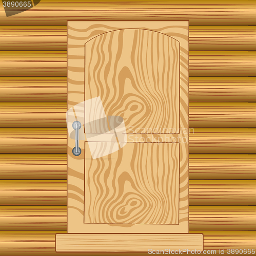 Image of Door in wooden house