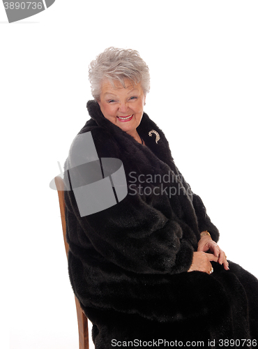 Image of Senior woman having fun.