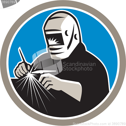 Image of Tig Welder Welding Circle Retro