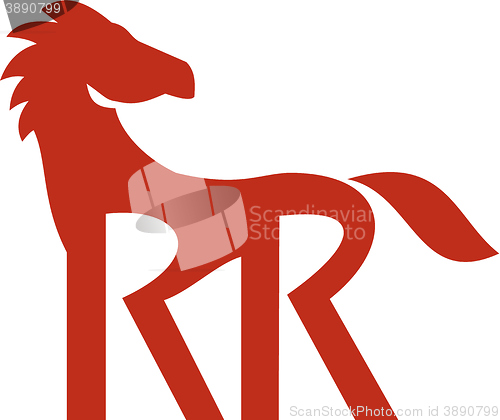 Image of Red Horse Silhoutte RR Legs Retro