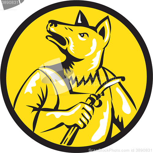 Image of Dingo Dog Welder Circle Retro