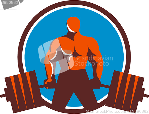 Image of Weightlifter Midlift Circle Retro