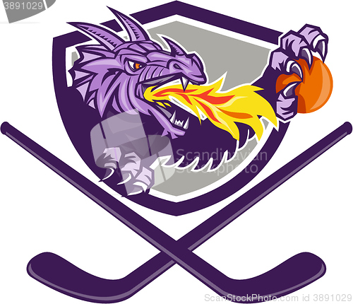 Image of Dragon Fire Ball Hockey Stick Crest Retro