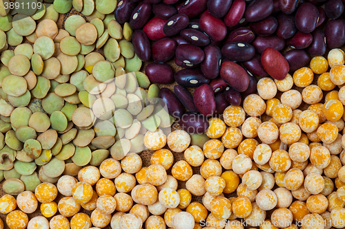 Image of pea, lentil and bean background