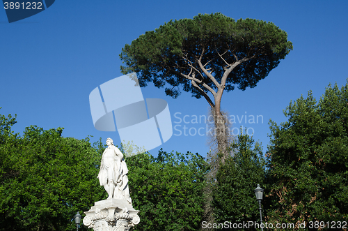 Image of Goethe statue in Rome, Italy