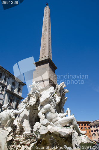 Image of Obelisk at Piazza Navona in Rome