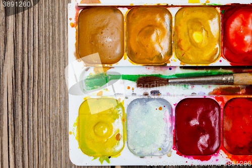 Image of Set of watercolor paints