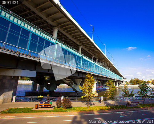 Image of Moscow, Russia, Luzhnetsky Metro Bridge