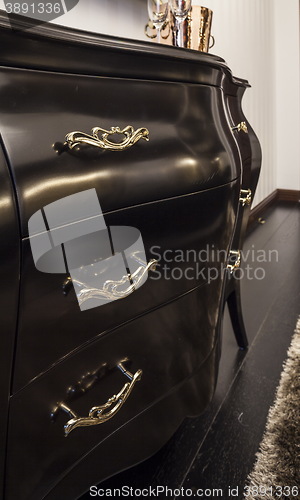 Image of Chest of drawers ebony in interior