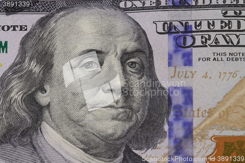 Image of  Franklin portrait on banknote