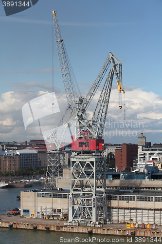 Image of  crane at the port