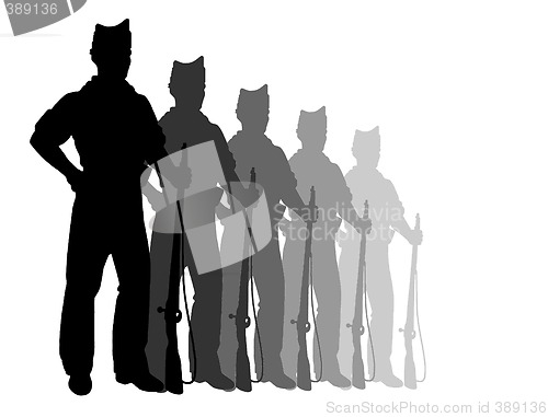 Image of Silhouettes of riflemens