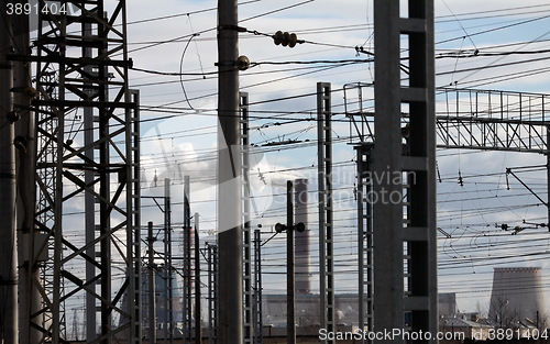 Image of wires industrial landscape