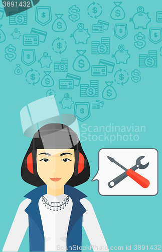 Image of Operator of technical support.
