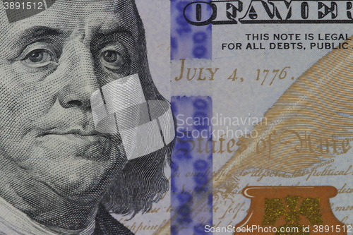 Image of  Franklin portrait on banknote