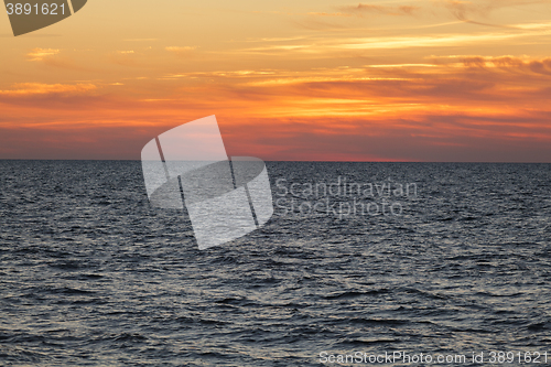 Image of red sunset over water