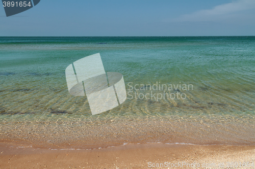 Image of tropical beach with turquoise water