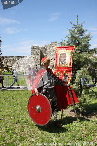 Image of Russian man in medieval clothes
