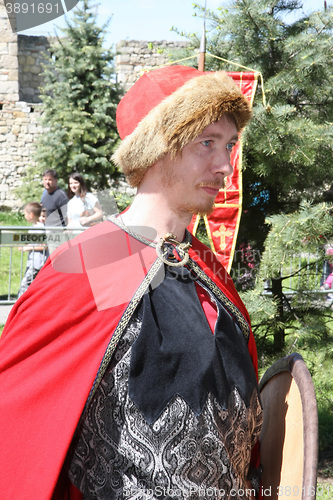 Image of Russian man in medieval clothes