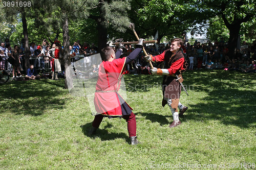 Image of Two medieval fighters