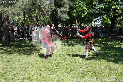 Image of Two medieval fighters