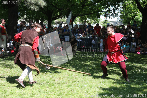 Image of Two medieval fighters