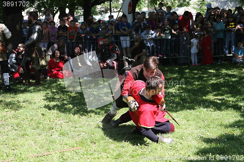 Image of Two medieval fighters