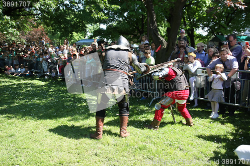 Image of Two knights fighting