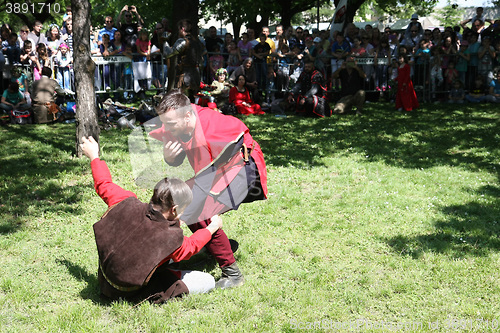 Image of Medieval wrestling fight