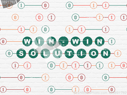 Image of Finance concept: Win-win Solution on wall background