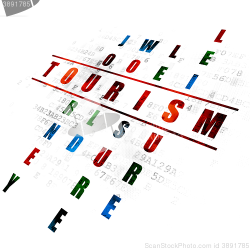 Image of Travel concept: Tourism in Crossword Puzzle