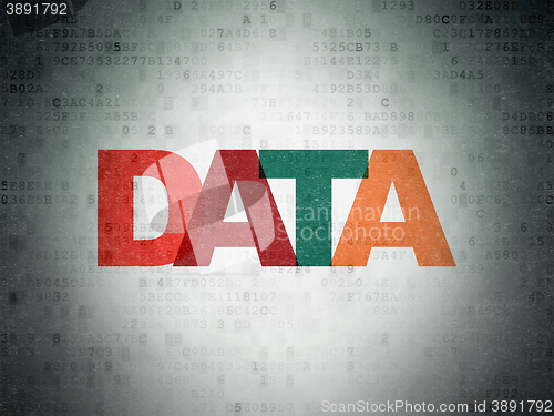 Image of Information concept: Data on Digital Data Paper background