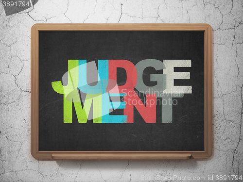 Image of Law concept: Judgement on School board background